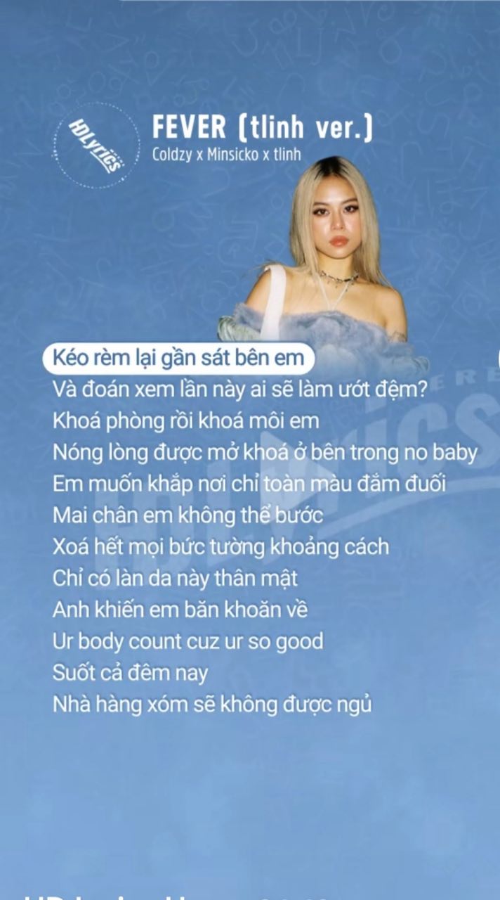 Tlinh Và Coldzy Gỡ Ca Khúc “Fever” Trên Tất Cả Nền Tảng