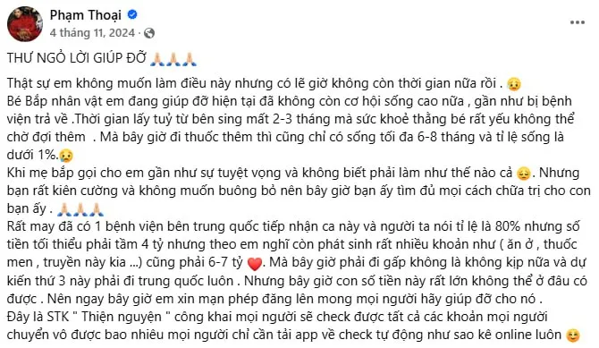 Từ thiện thiếu minh bạch: TikToker Phạm Thoại phủi bỏ trách nhiệm?